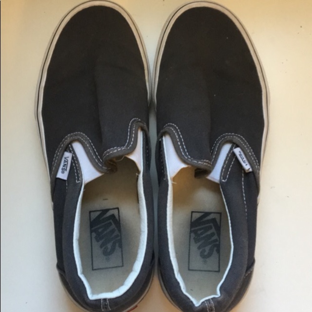 Dark Grey Slip On Vans